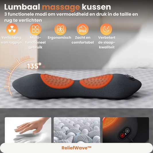 ReliefWave™ 3-in-1 Rugmassage apparaat – Ervaar diepe ontspanning, pijnverlichting en herstel – allemaal vanuit huis.
