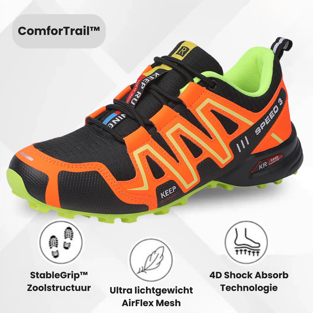ComforTrail™ Orthopedische Wandelschoenen – Antislip, Waterafstotend & Ultiem Comfort voor Elke Stap