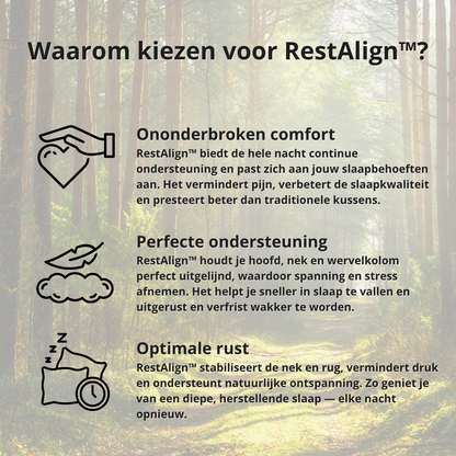 RestAlign™ – Orthopedisch Hoofdkussen voor Nek- en Rugontlasting