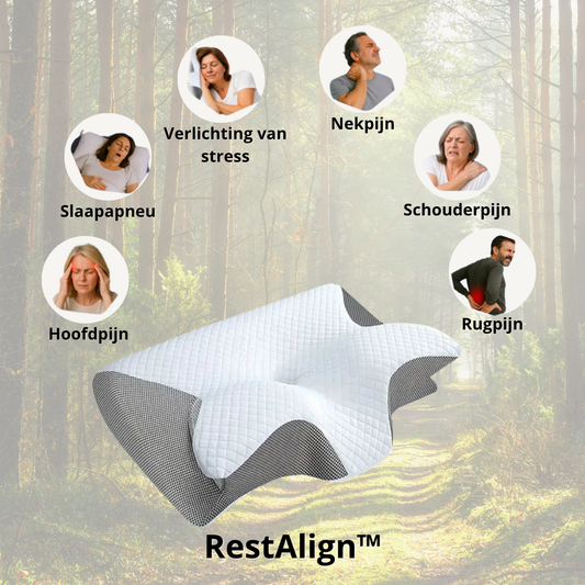 RestAlign™ – Orthopedisch Hoofdkussen voor Nek- en Rugontlasting