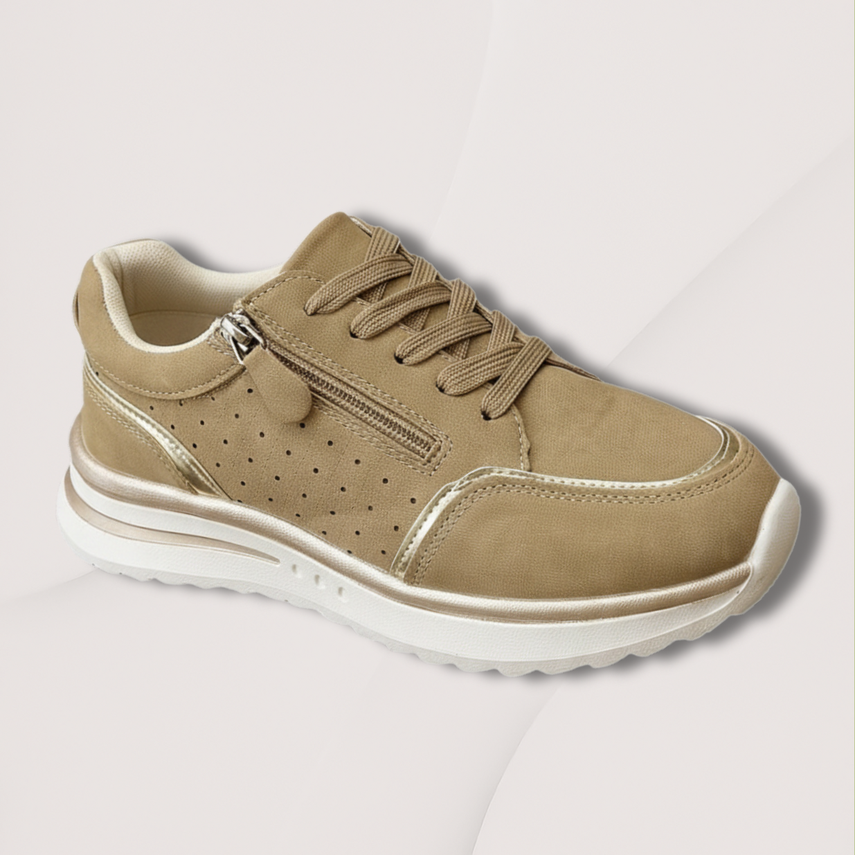 Galiana zapatillas con cremallera lateral
