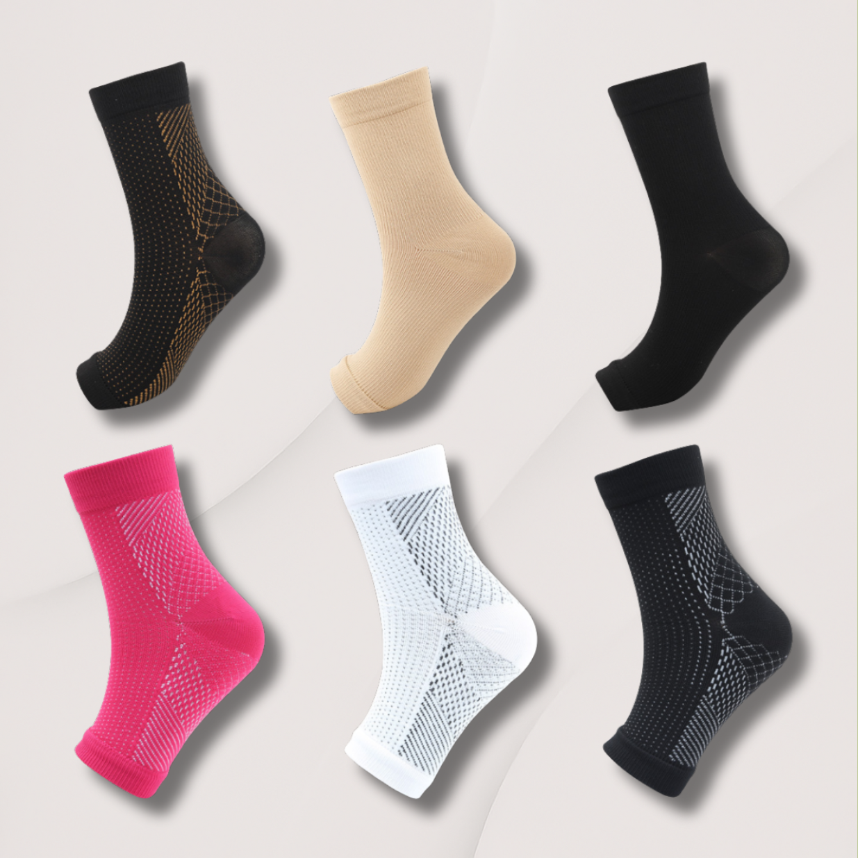 SootheSock™ – Comfort Compressie Sok voor Ondersteuning & Verlichting bij Voetpijn