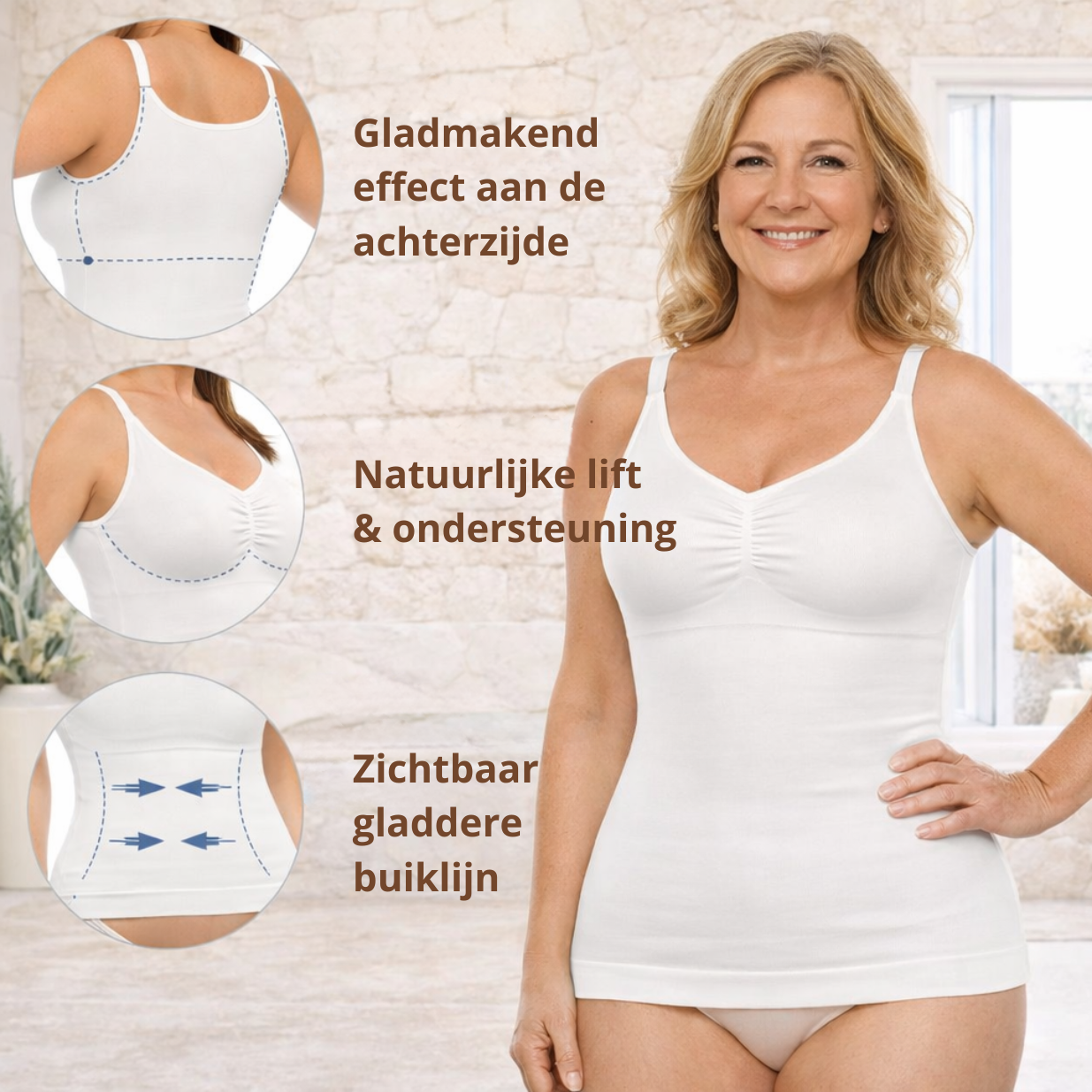NoraSmooth™ – Naadloze, Vormende Top met Zachte Buik- & Tailleondersteuning