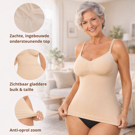 NoraSmooth™ – Naadloze, Vormende Top met Zachte Buik- & Tailleondersteuning