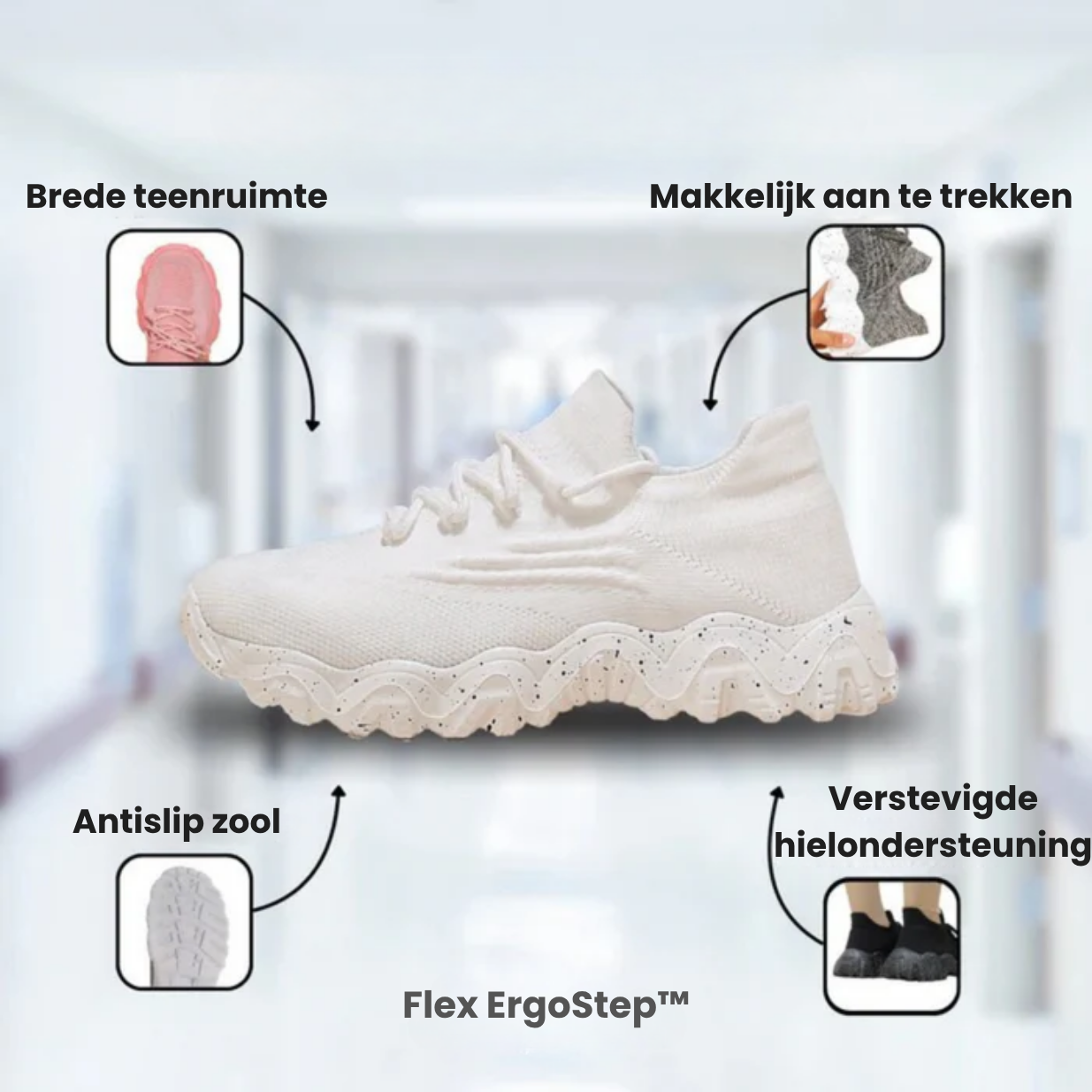 Flex ErgoStep™ – Ergonomische schoenen met orthopedische ondersteuning