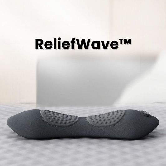 ReliefWave™ 3-in-1 Rugmassage apparaat – Ervaar diepe ontspanning, pijnverlichting en herstel – allemaal vanuit huis.