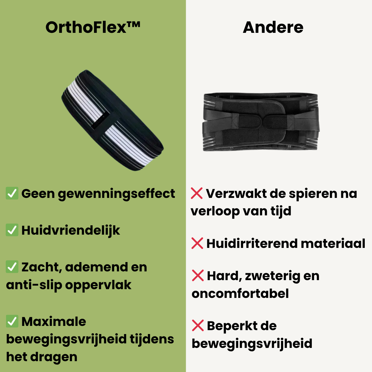 OrthoFlex™ – Houdingsondersteunende Rugband voor directe verlichting bij lage rug- en heuppijn.