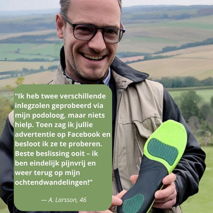 ErgoSole™ – Orthopedische Inlegzool met Boogondersteuning & Schokabsorptie