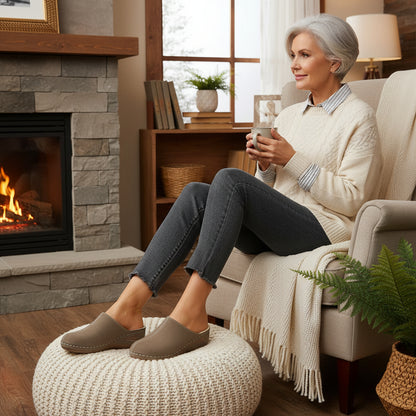 SoftStep™ – Orthopedische Pantoffels voor Warm, Zacht & Ondersteund Lopen in Huis