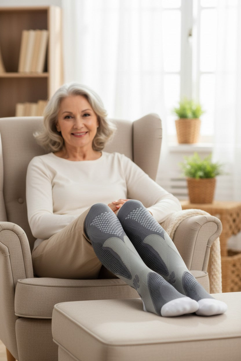 VenoRelief™ – Medische Compressiekousen voor Spataderen, Oedeem & Zware Benen (20–30 mmHg)