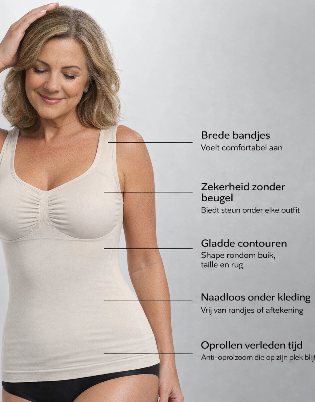 VeraSmooth™ – Vormende Comfort Top met Ingebouwde Ondersteuning